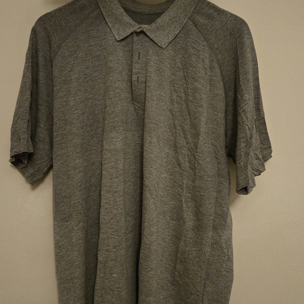 Lululemon Men's Gray Polo Shirt